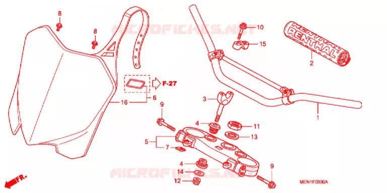 GUIDON - TE DE FOURCHE Honda MOTO 450 CRF 2009  CRF450R9