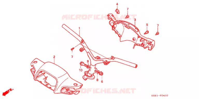 GUIDON - CARENAGE Honda SCOOTER 50 other-models 1993  SY50MP