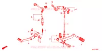 PEDALE pour Honda CBR 400 R BLACK de 2017