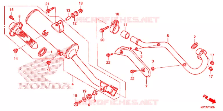 SILENCIEUX D'ECHAPPEMENT Honda MOTO 150 CRF 2017  CRF150FH