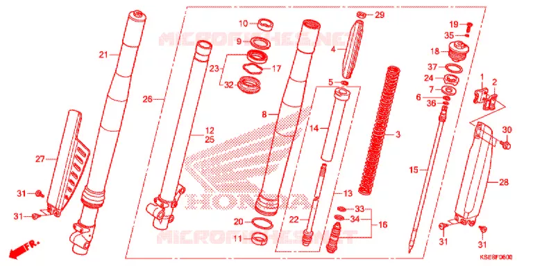FOURCHE Honda MOTO 150 CRF 2017  CRF150RH