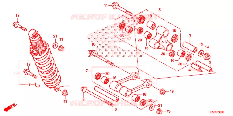 AMORTISSEUR ARRIERE Honda MOTO 250 CRF 2017  CRF250LAH