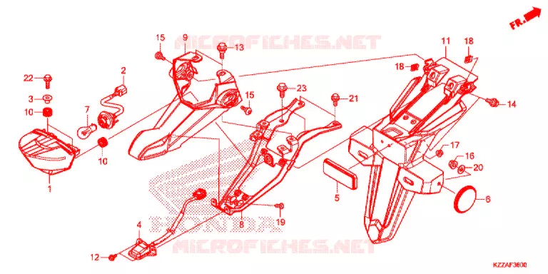 FEU ARRIERE Honda MOTO 250 CRF 2017  CRF250LAH