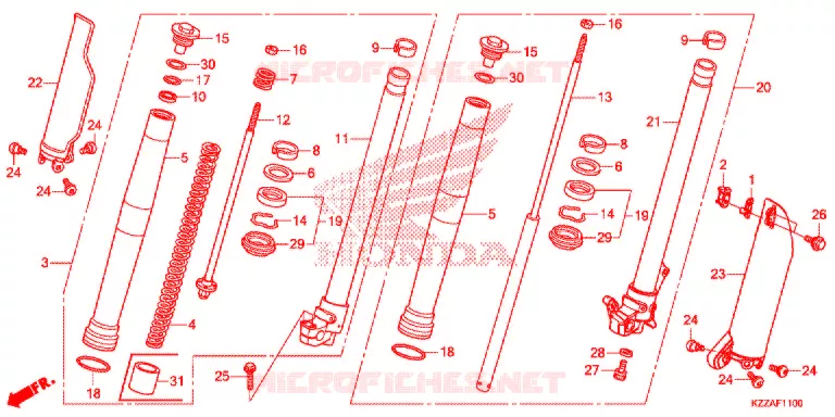 FOURCHE Honda MOTO 250 CRF 2017  CRF250LAH