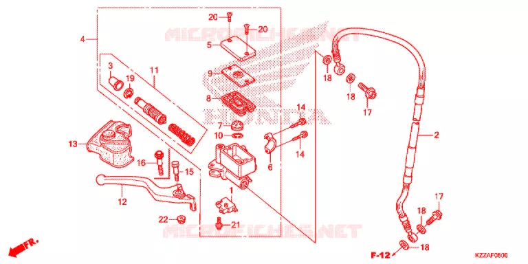 MAITRE CYLINDRE DE FREIN AVANT (CRF250L/RL) Honda MOTO 250 CRF 2017  CRF250LH