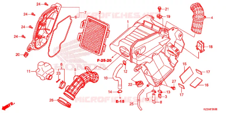 FILTRE A AIR Honda MOTO 250 CRF 2017  CRF250RLH