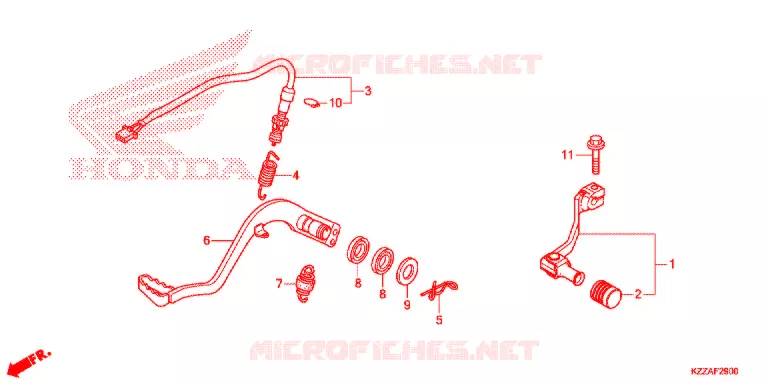 PEDALE Honda MOTO 250 CRF 2017  CRF250RLH