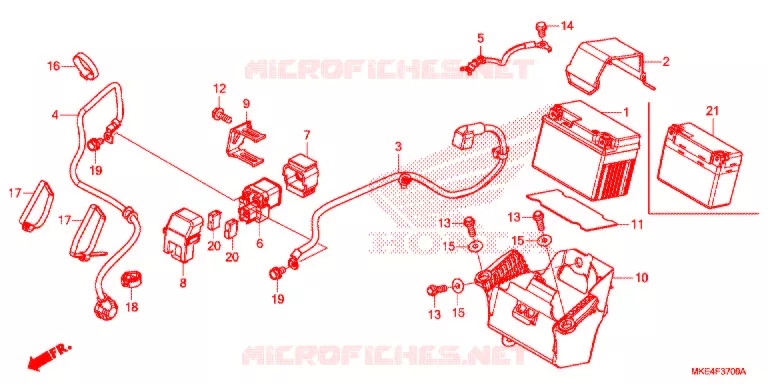 BATTERIE Honda MOTO 450 CRF 2017  CRF450RXH
