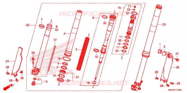 FOURCHE Honda MOTO 450 CRF 2017  CRF450RXH