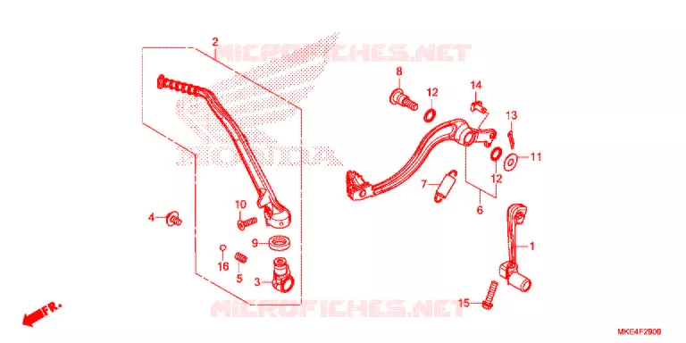 PEDALE - KICK Honda MOTO 450 CRF 2017  CRF450RXH