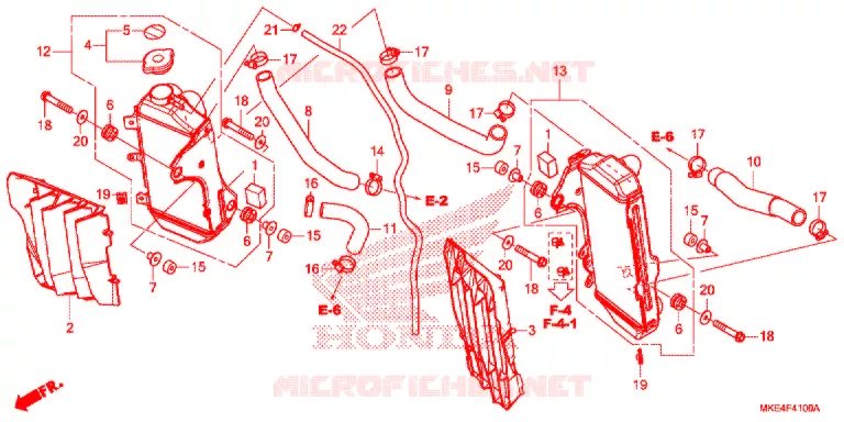 RADIATEUR Honda MOTO 450 CRF 2017  CRF450RXH