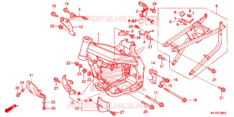 CADRE Honda MOTO 450 CRF 2017  CRF450XH