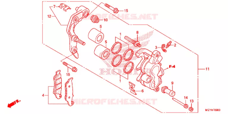 ETRIER DE FREIN AVANT Honda MOTO 450 CRF 2017  CRF450XH