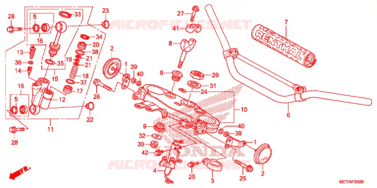 GUIDON - TE DE FOURCHE Honda MOTO 450 CRF 2017  CRF450XH