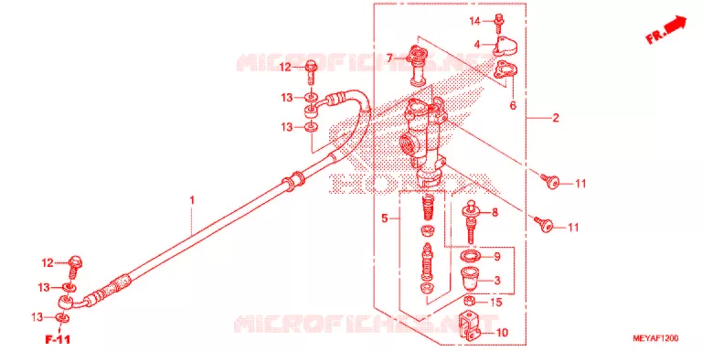 MAITRE-CYLINDRE DE FREIN ARRIERE Honda MOTO 450 CRF 2017  CRF450XH