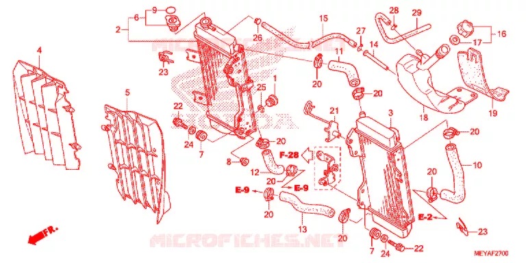 RADIATEUR Honda MOTO 450 CRF 2017  CRF450XH