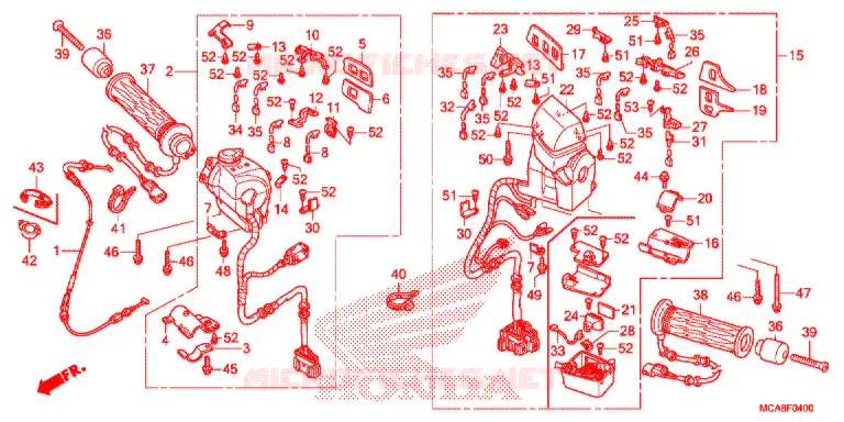 COMMODOS - POIGNEES Honda MOTO 1800 GOLD-WING 2017  GL1800H