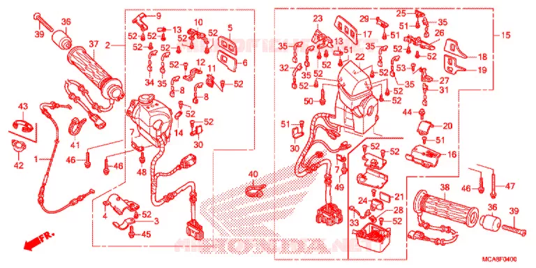 COMMODOS - POIGNEES Honda MOTO 1800 GOLD-WING 2017  GL1800H