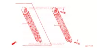 AMORTISSEUR ARRIERE pour Honda 50 SUPER DIO SR front disk de 1991