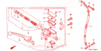 MAITRE CYLINDRE DE FREIN AVANT pour Honda 50 SUPER DIO SR front disk de 1991
