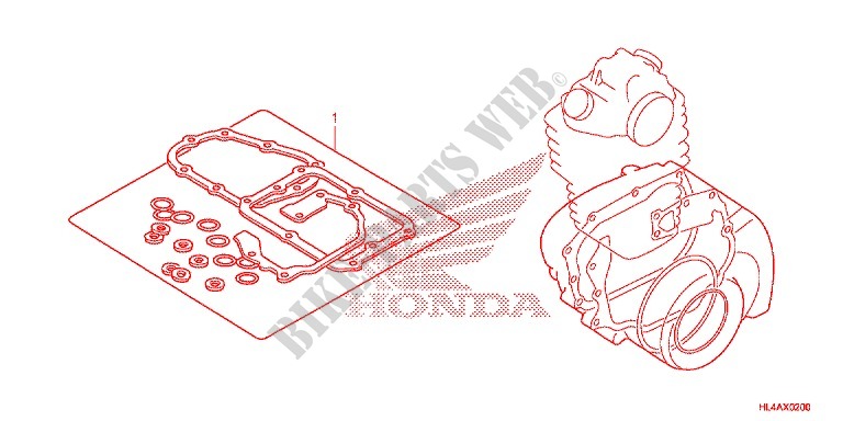 POCHETTE DE JOINTS B pour Honda PIONEER 1000 M5 DELUXE CAMO de 2017