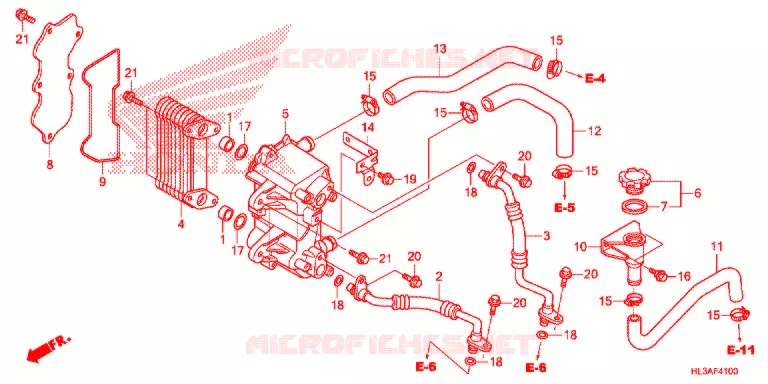 RADIATEUR D'HUILE Honda ATV 700 PIONEER 2017  SXS700M2DH
