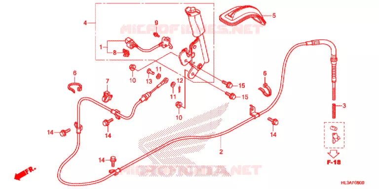FREIN DE STATIONNEMENT Honda ATV 700 PIONEER 2017  SXS700M2DH