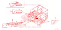 AUTOCOLLANTS pour Honda PIONEER 700 M2 DELUXE BLUE de 2017