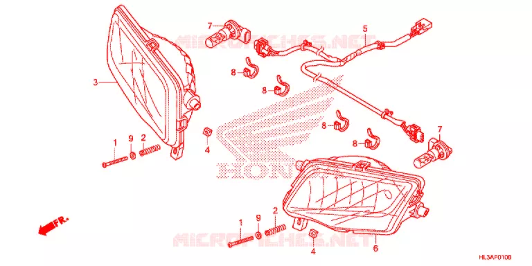 PHARE Honda ATV 700 PIONEER 2017  SXS700M2H