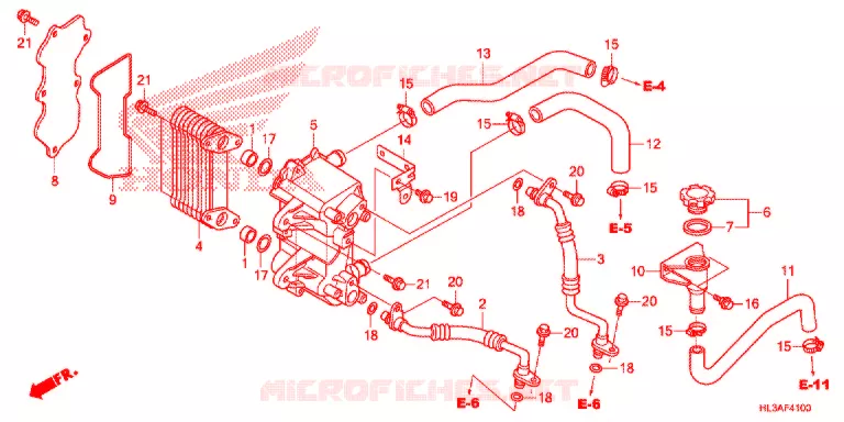 RADIATEUR D'HUILE Honda ATV 700 PIONEER 2017  SXS700M2H