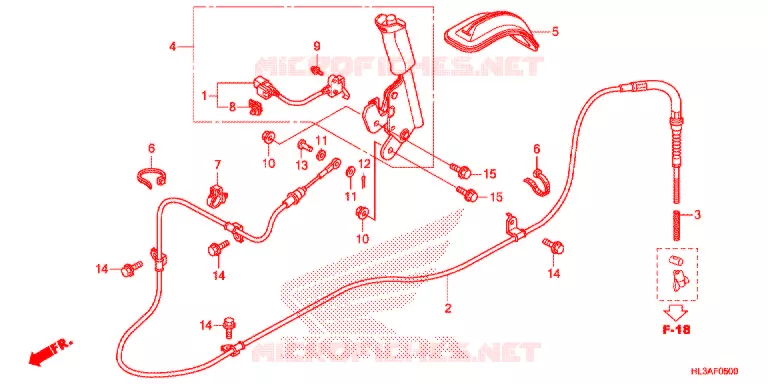 FREIN DE STATIONNEMENT Honda ATV 700 PIONEER 2017  SXS700M4DH