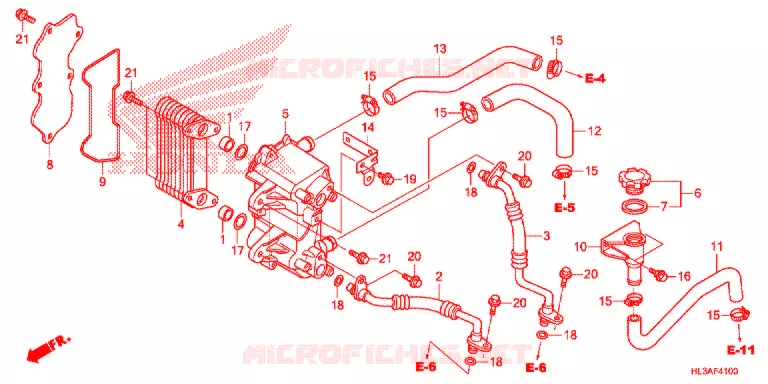 RADIATEUR D'HUILE Honda ATV 700 PIONEER 2017  SXS700M4DH