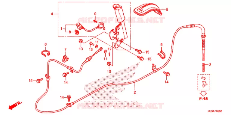 FREIN DE STATIONNEMENT Honda ATV 700 PIONEER 2017  SXS700M4H