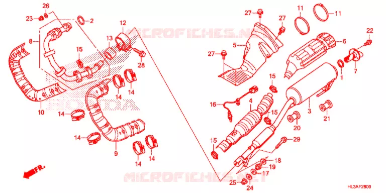 SILENCIEUX D'ECHAPPEMENT Honda ATV 700 PIONEER 2017  SXS700M4H