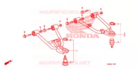 TRIANGLES AVANT pour Honda TRX SPORTRAX 250 X RED de 2017
