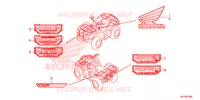 AUTOCOLLANTS pour Honda FOURTRAX 420 RANCHER 4X4 AT DCT IRS EPS BLACK de 2017