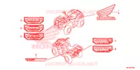 AUTOCOLLANTS pour Honda FOURTRAX 420 RANCHER 4X4 AT DCT IRS EPS de 2017