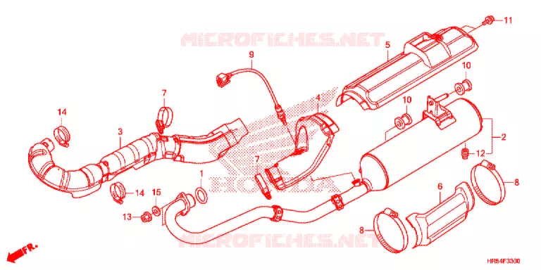 SILENCIEUX D'ECHAPPEMENT Honda ATV 500 FOURTRAX 2017  TRX500FM6H