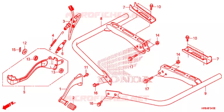 PEDALE - REPOSE PIED Honda ATV 500 FOURTRAX 2018  TRX500FM6J