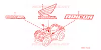 AUTOCOLLANTS pour Honda FOURTRAX 650 RINCON GPS de 2005