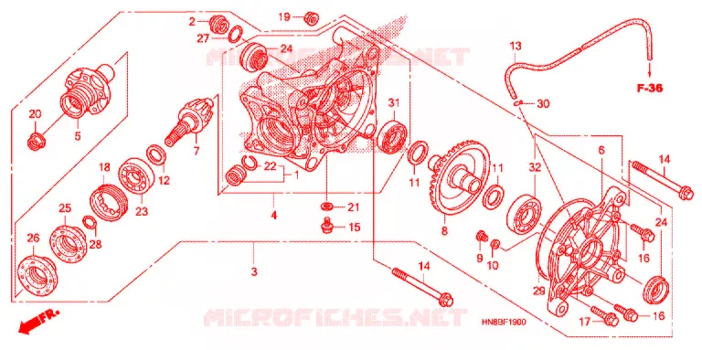 COUPLE CONIQUE Honda ATV 680 FOURTRAX 2012  TRX680FAC