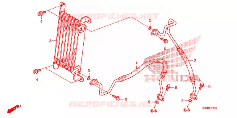 RADIATEUR D'HUILE Honda ATV 680 FOURTRAX 2014  TRX680FAE