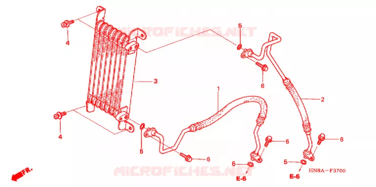 RADIATEUR D'HUILE Honda ATV 680 FOURTRAX 2006  TRX680FGA6