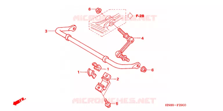 BARRE ANTI ROULIS Honda ATV 680 FOURTRAX 2007  TRX680FGA7