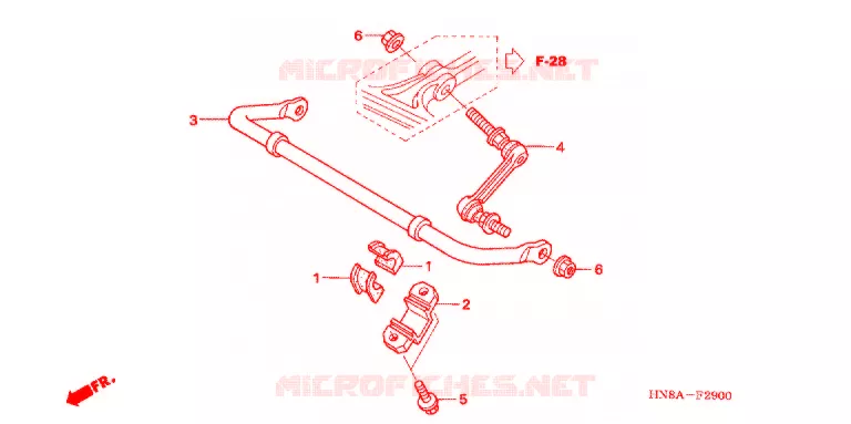 BARRE ANTI ROULIS Honda ATV 680 FOURTRAX 2008  TRX680FGA8