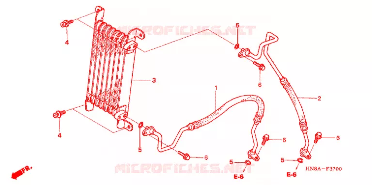 RADIATEUR D'HUILE Honda ATV 680 FOURTRAX 2008  TRX680FGA8