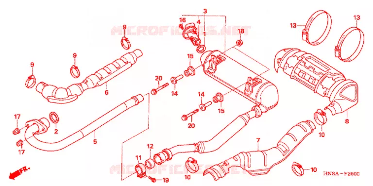 SILENCIEUX D'ECHAPPEMENT Honda ATV 680 FOURTRAX 2009  TRX680FGA9
