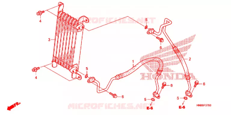 RADIATEUR D'HUILE Honda ATV 680 FOURTRAX 2010  TRX680FGAA