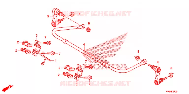 BARRE ANTI ROULIS Honda ATV 700 FOURTRAX 2008  TRX700XX8
