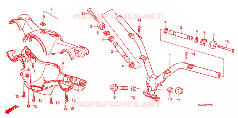 GUIDON - CARENAGE Honda MOTO 110 CUB 2009  C1109